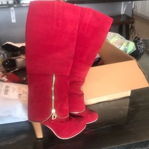 Red Knee Boots